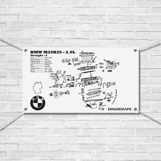 BMW M20B20 2.0L exploded view banner
