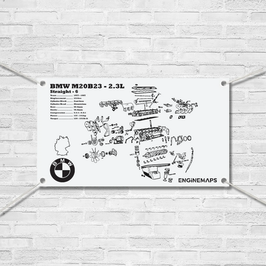 BMW M20B23 2.3L exploded view banner