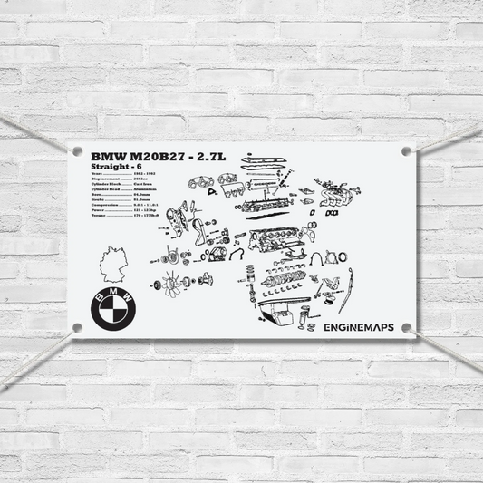 BMW M20B27 2.7L exploded view banner