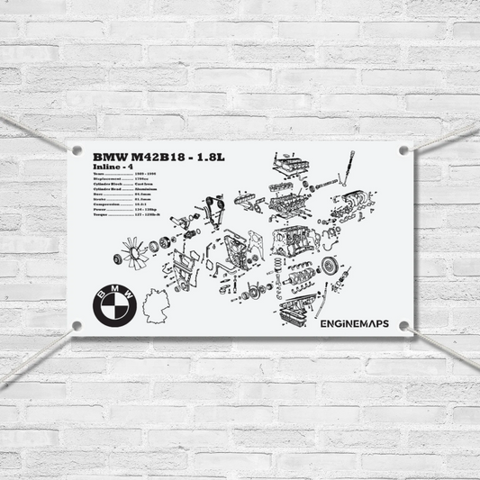 BMW M42B18 1.8L exploded view banner
