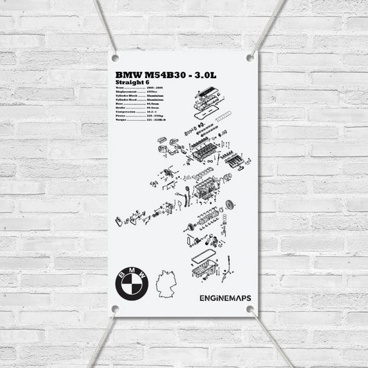 BMW M54B30 3.0L exploded view banner