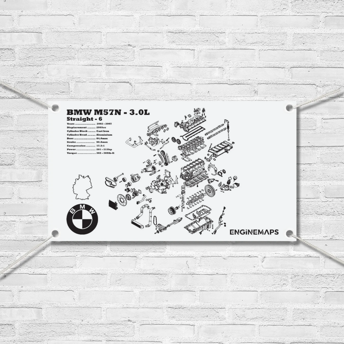 BMW M57N / M57D30TU 3.0L exploded view banner