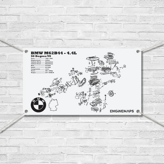 BMW M62B44 4.4L exploded view banner