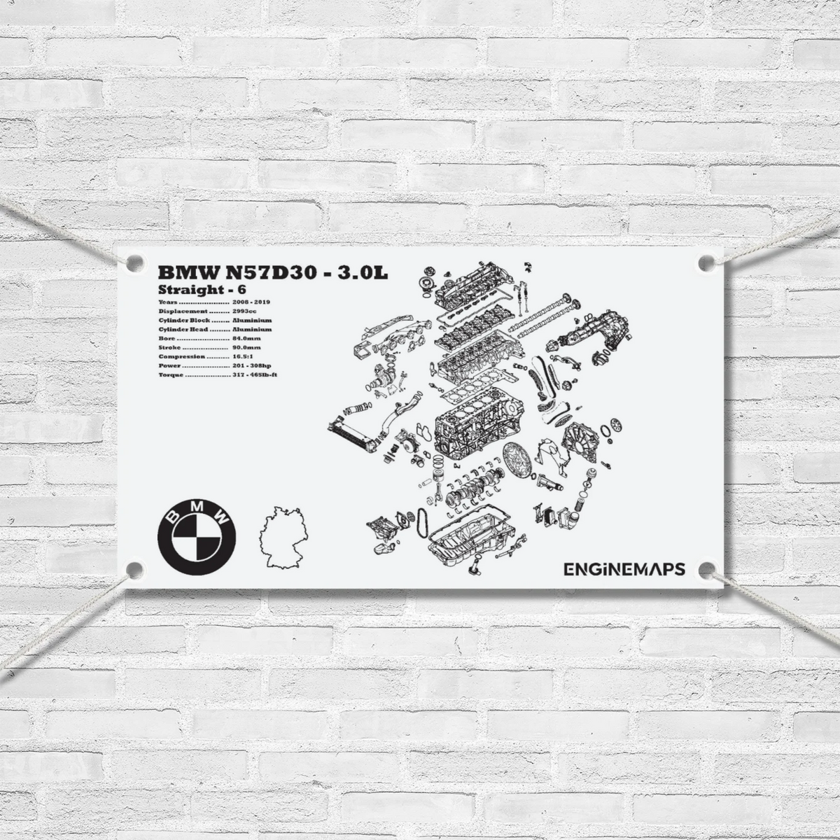 BMW N57D30 3.0L exploded view banner