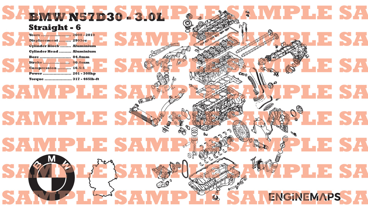 BMW N57D30 3.0L exploded view banner