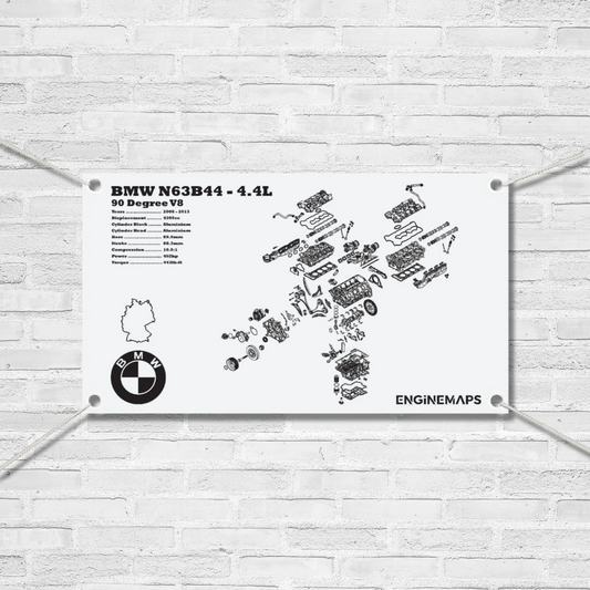 BMW N63B44 4.4L exploded view banner
