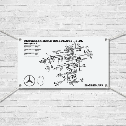 Mercedes Benz OM606.962 3.0L exploded view banner