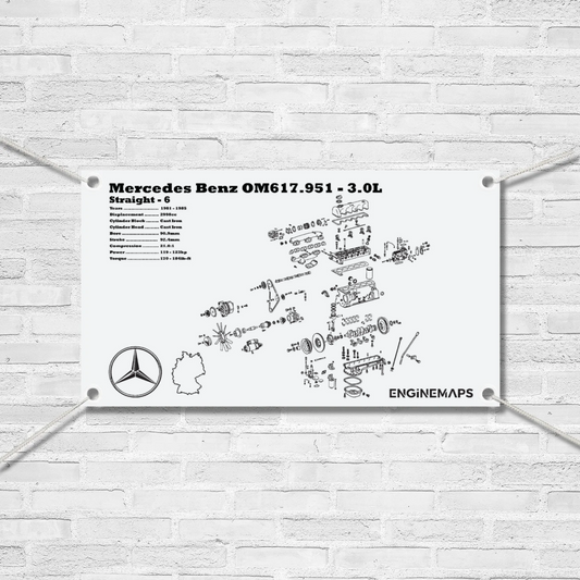 Mercedes Benz OM617.951 3.0L exploded view banner