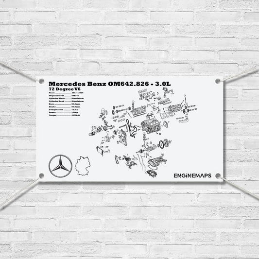 Mercedes Benz OM642.826 3.0L exploded view banner