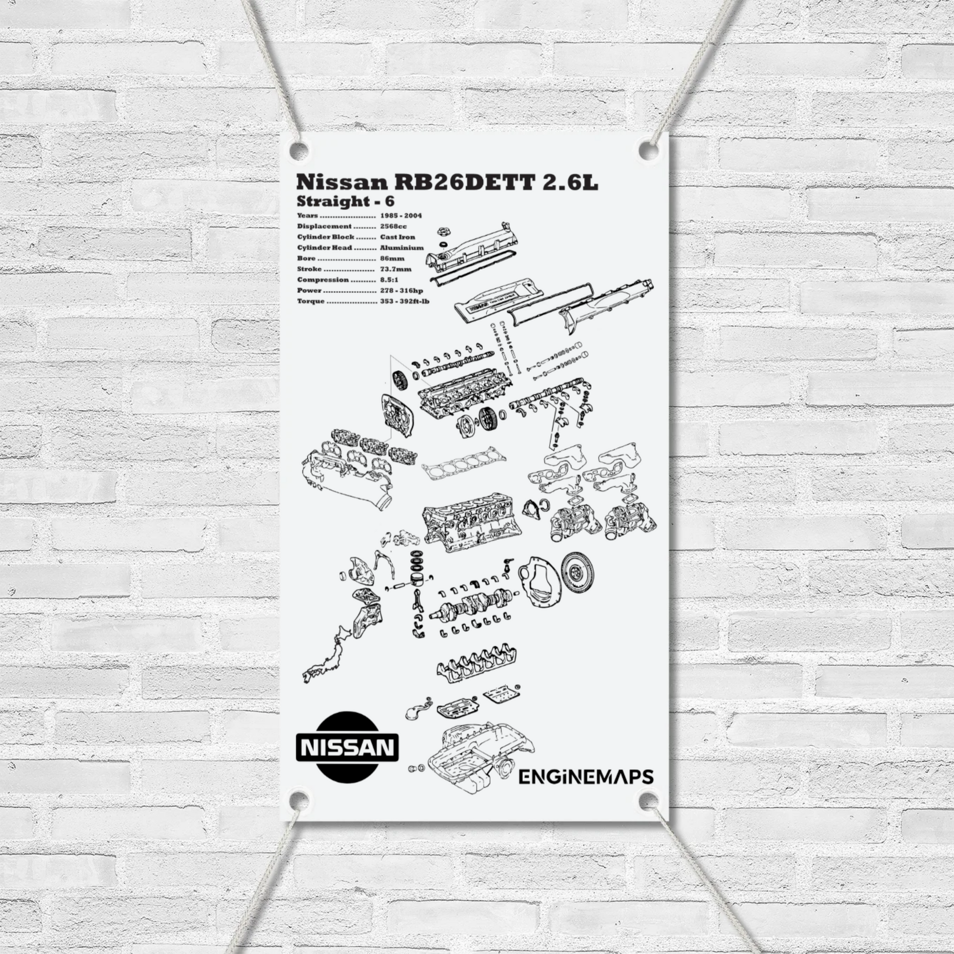 Nissan RB26DETT 2.6L Exploded View Banner – EngineMaps Nissan RB26DETT 2.6L Exploded View Banner – EngineMaps