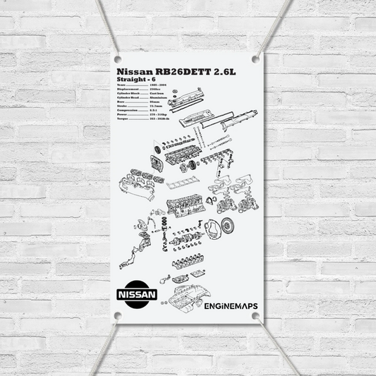 Nissan RB26DETT 2.6L Exploded View Banner