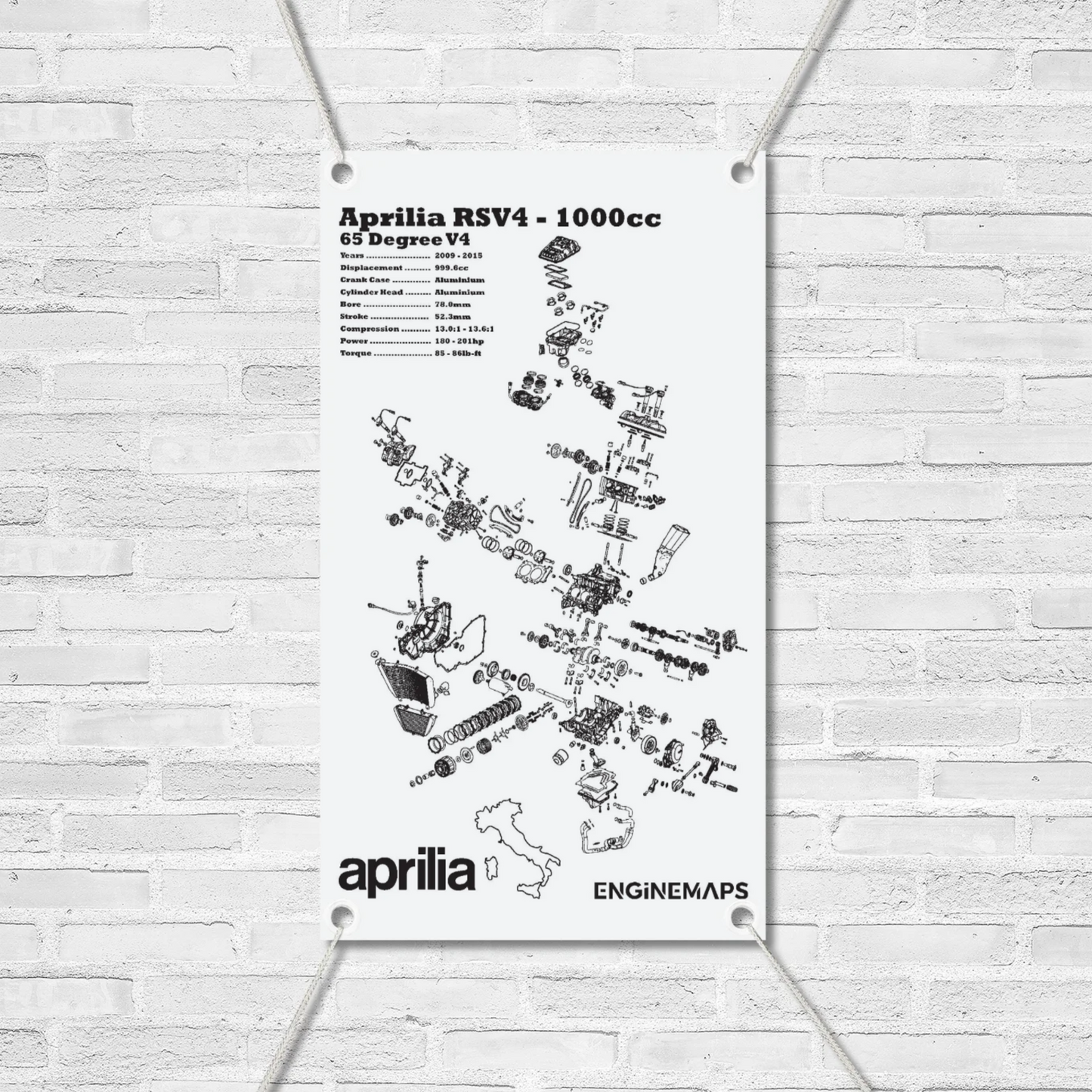 Aprilia RSV4 1000cc Exploded View Banner