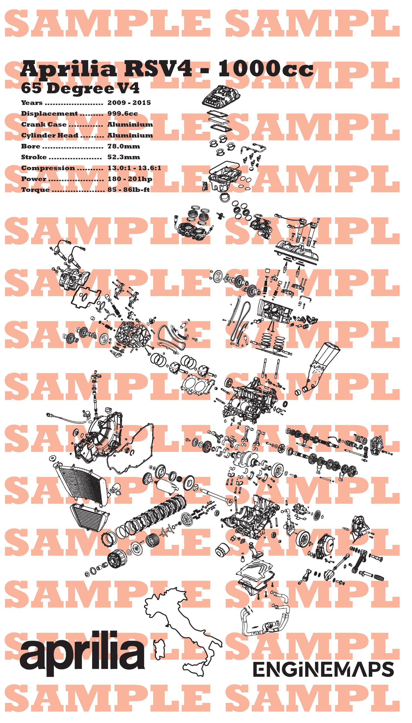 Aprilia RSV4 1000cc Exploded View Banner