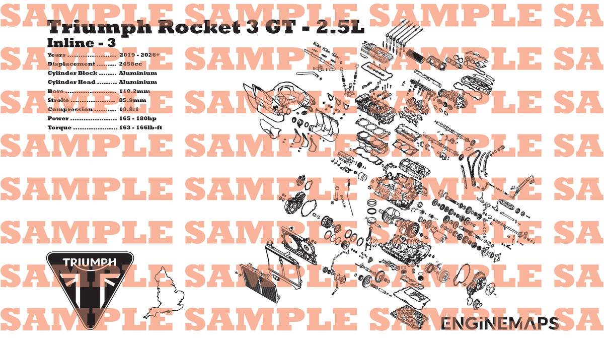 Triumph Rocket 3 GT 2500cc Exploded View Banner