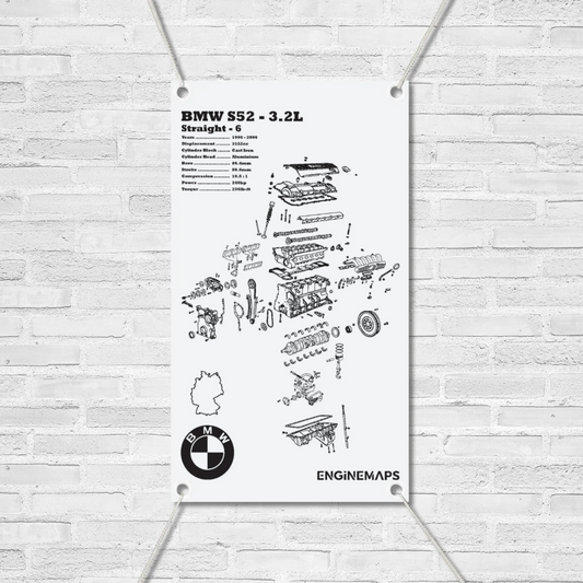 BMW S52 3.2L exploded view banner