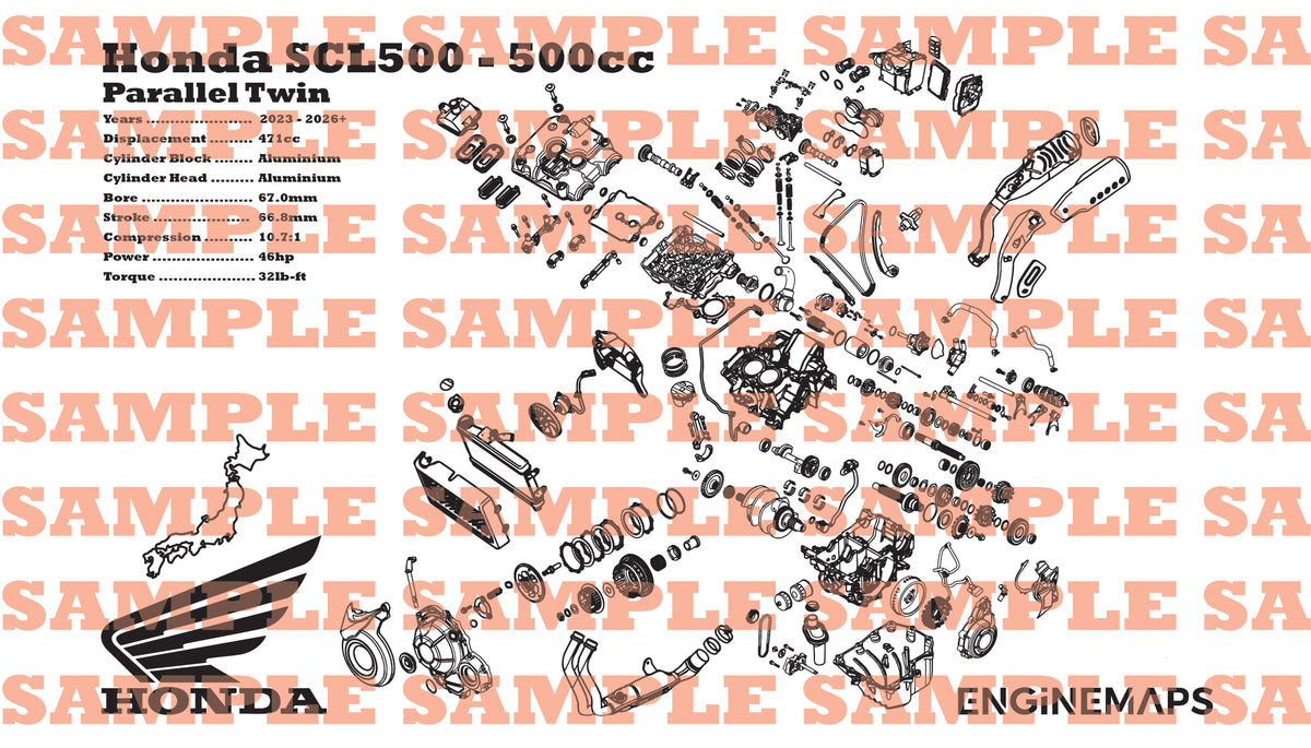 Honda SCL500 / CL500 500cc Exploded View Banner