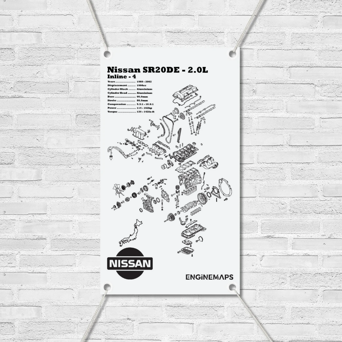 Nissan SR20DE 2.0L Exploded View Banner
