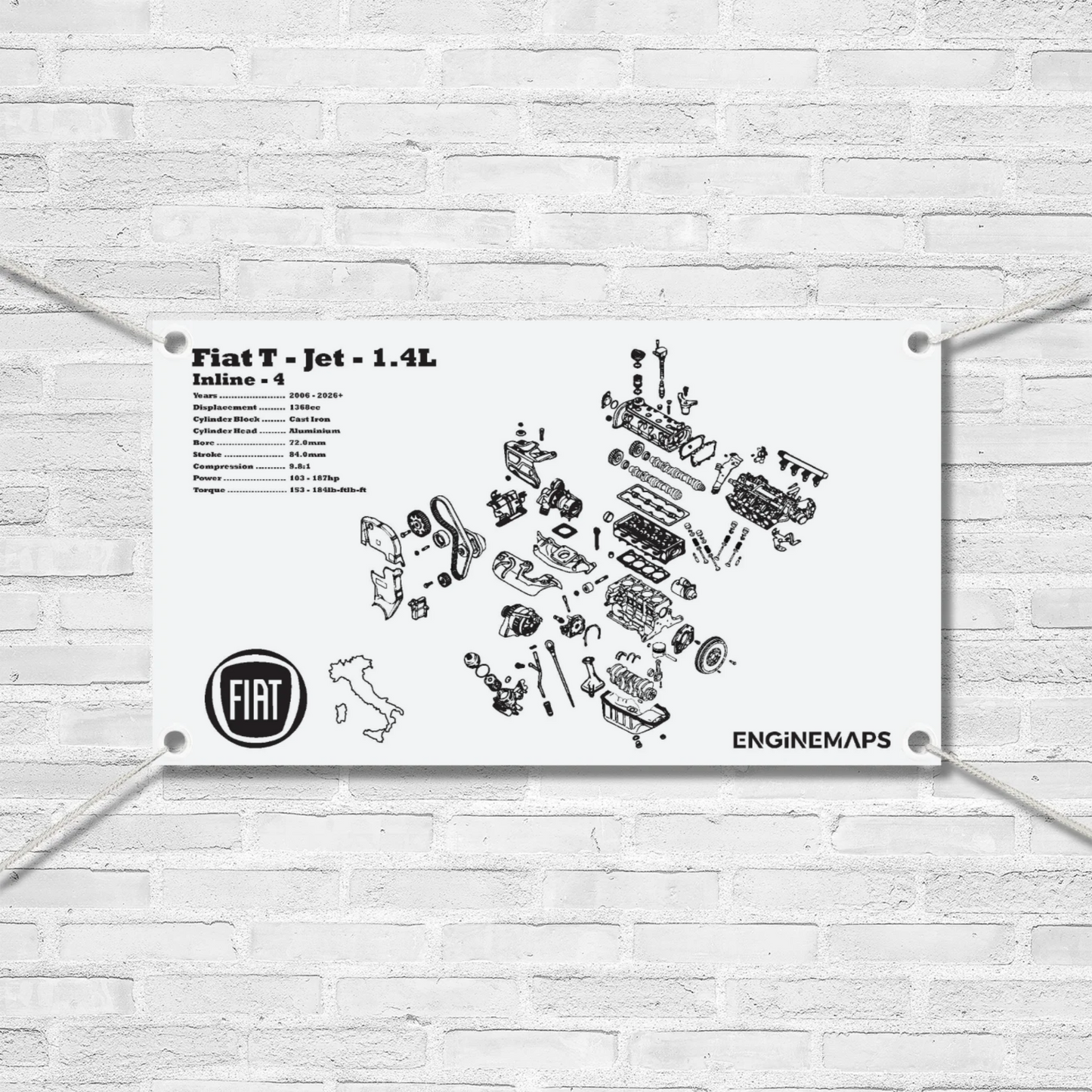 Fiat T-JET 1.4L Exploded View Banner