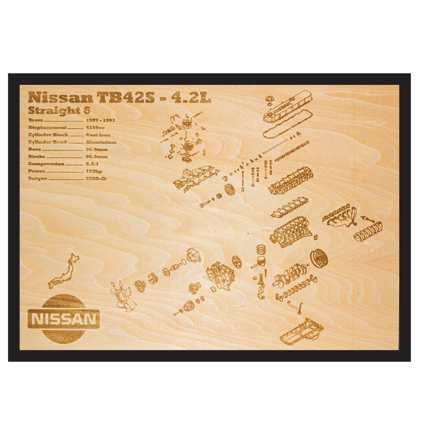 Nissan TB42S 4.2L exploded view poster