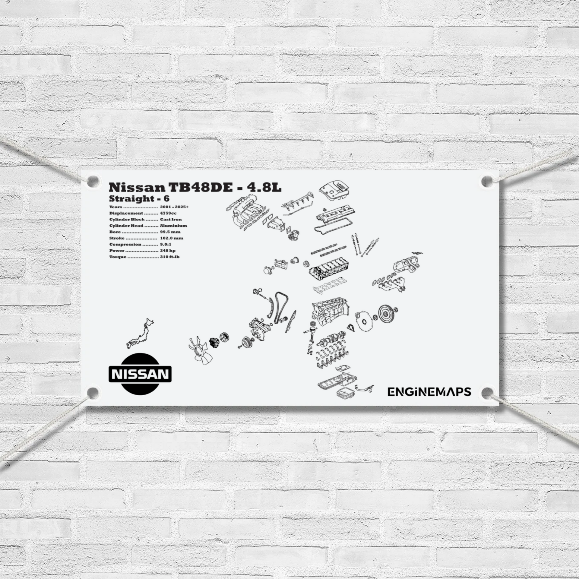 Bordersページ Nissan TB48DE 4.8L Exploded View Banner – EngineMaps
