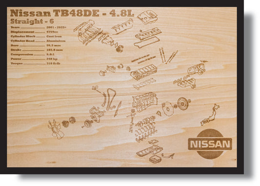 Nissan TB48DE 4.8L exploded view poster