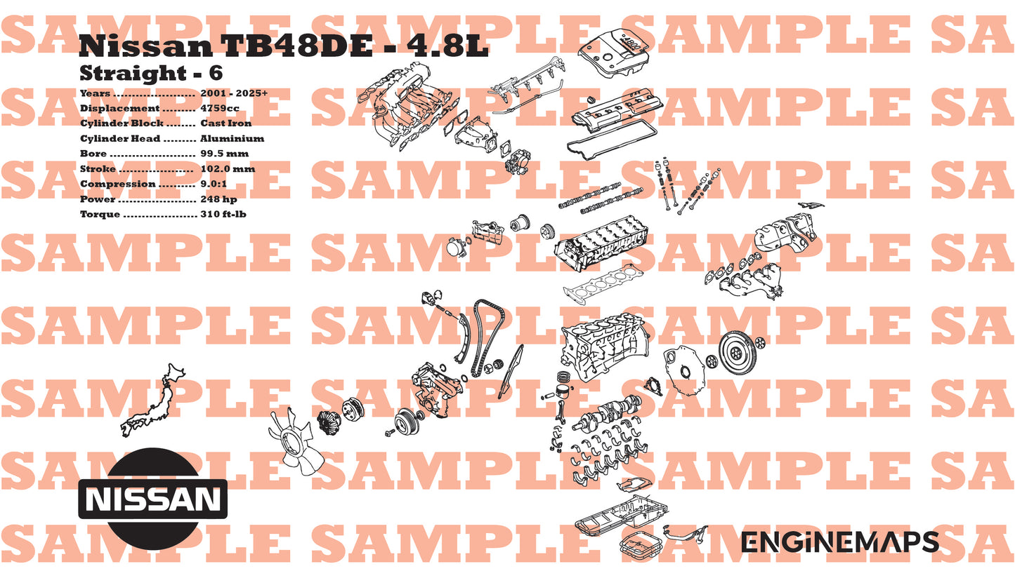 Nissan TB48DE 4.8L Exploded View Banner