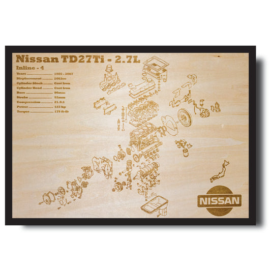 Nissan TD27TI 2.7L exploded view poster