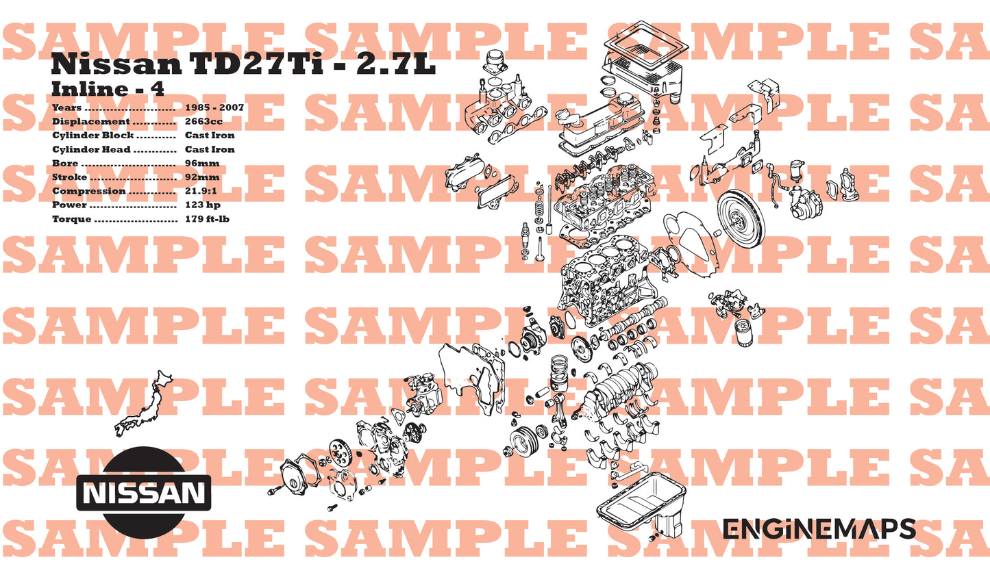 Nissan TD27TI 2.7L Exploded View Banner