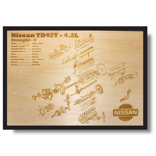 Nissan TD42T 4.2L exploded view poster