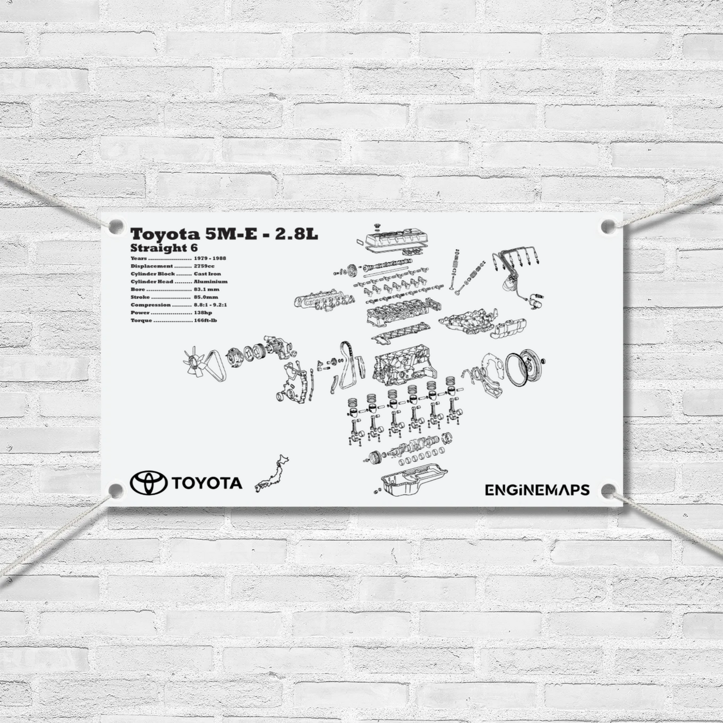 Toyota 5M-E 2.8L Exploded View Banner