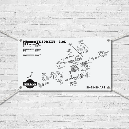 Nissan VG30DETT 3.0L Exploded View Banner