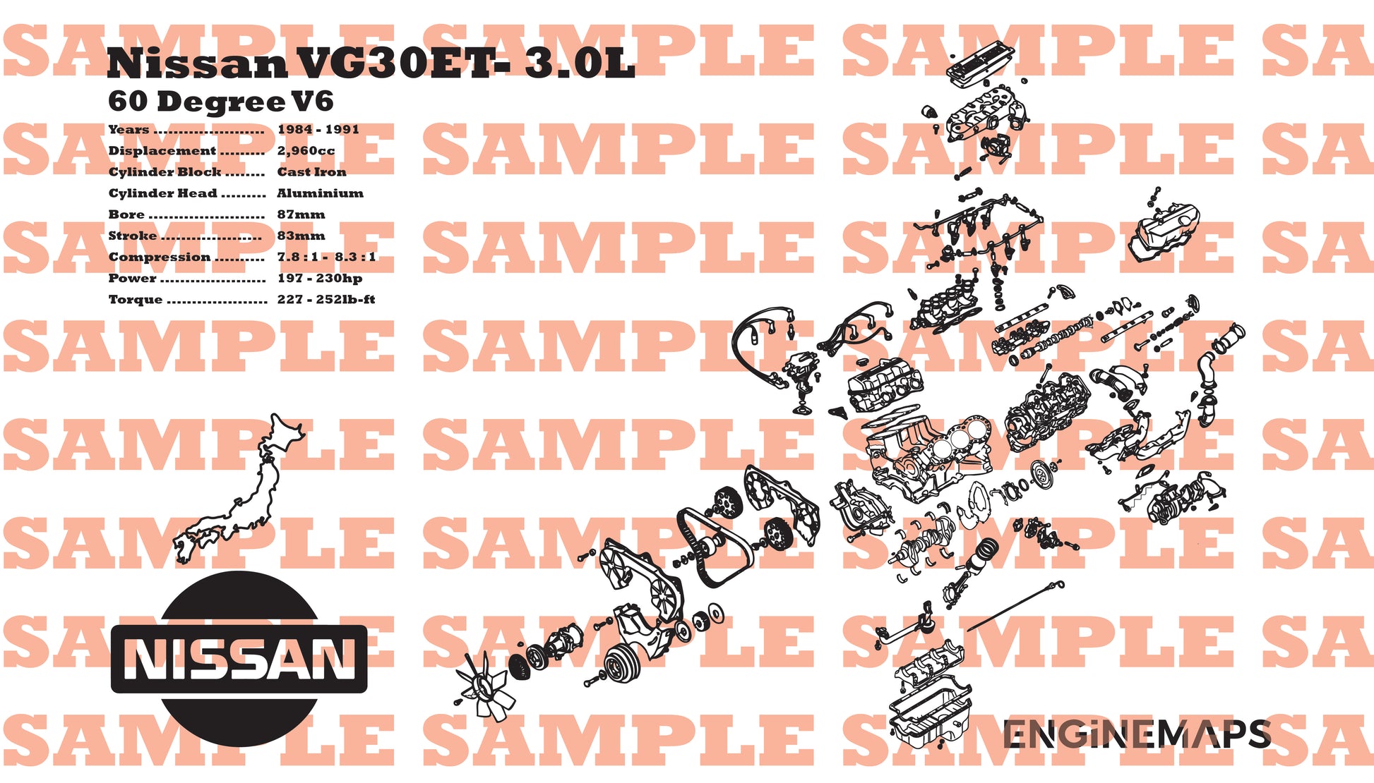 Nissan VG30ET 3.0L Exploded View Banner – EngineMaps