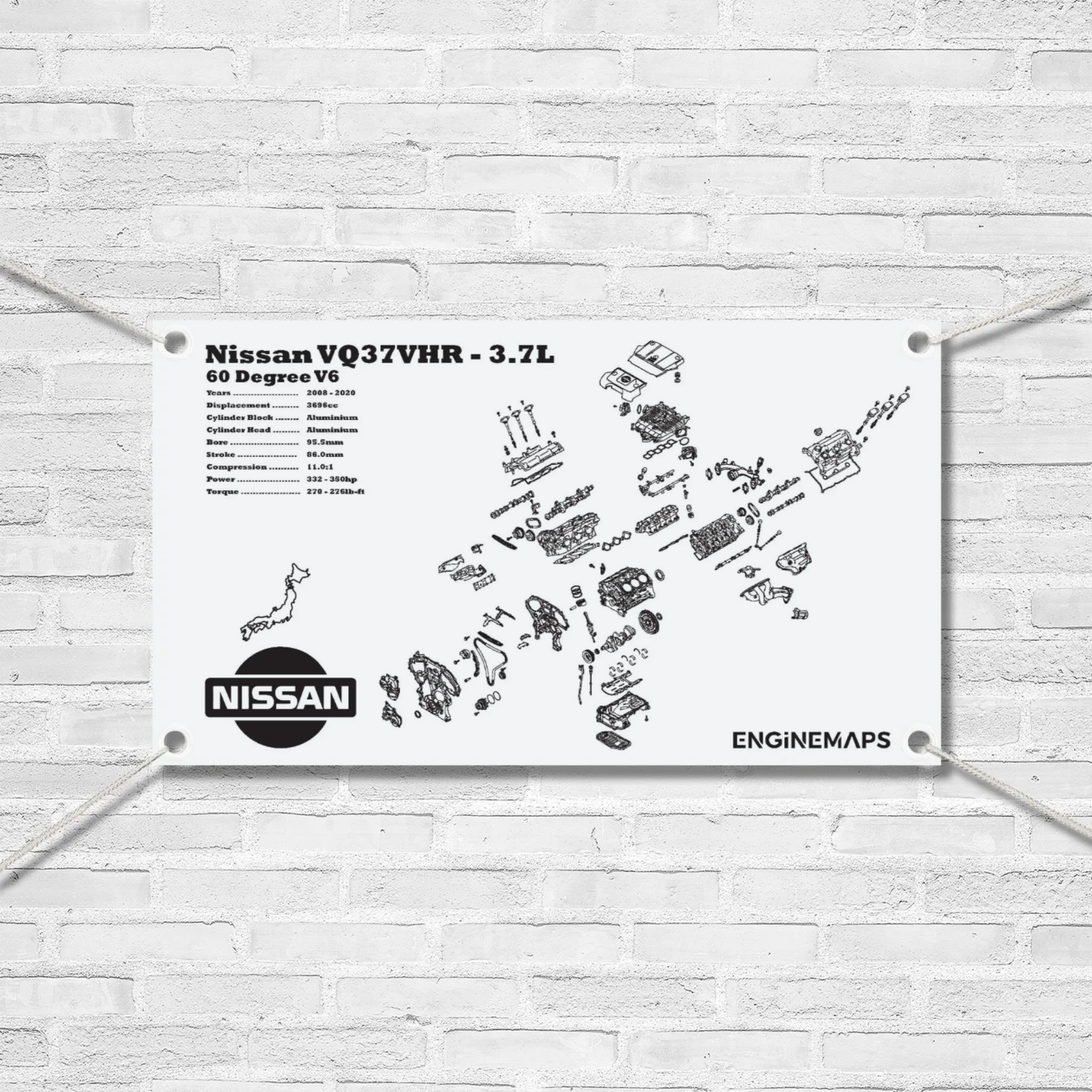 Bordersページ Nissan VQ37VHR 3.7L Exploded View Banner – EngineMaps