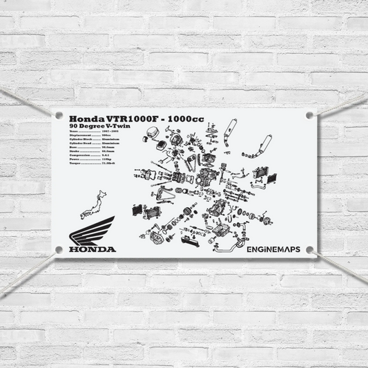 Honda VTR1000F 1000cc (Firestorm / Superhawk) Exploded View Banner
