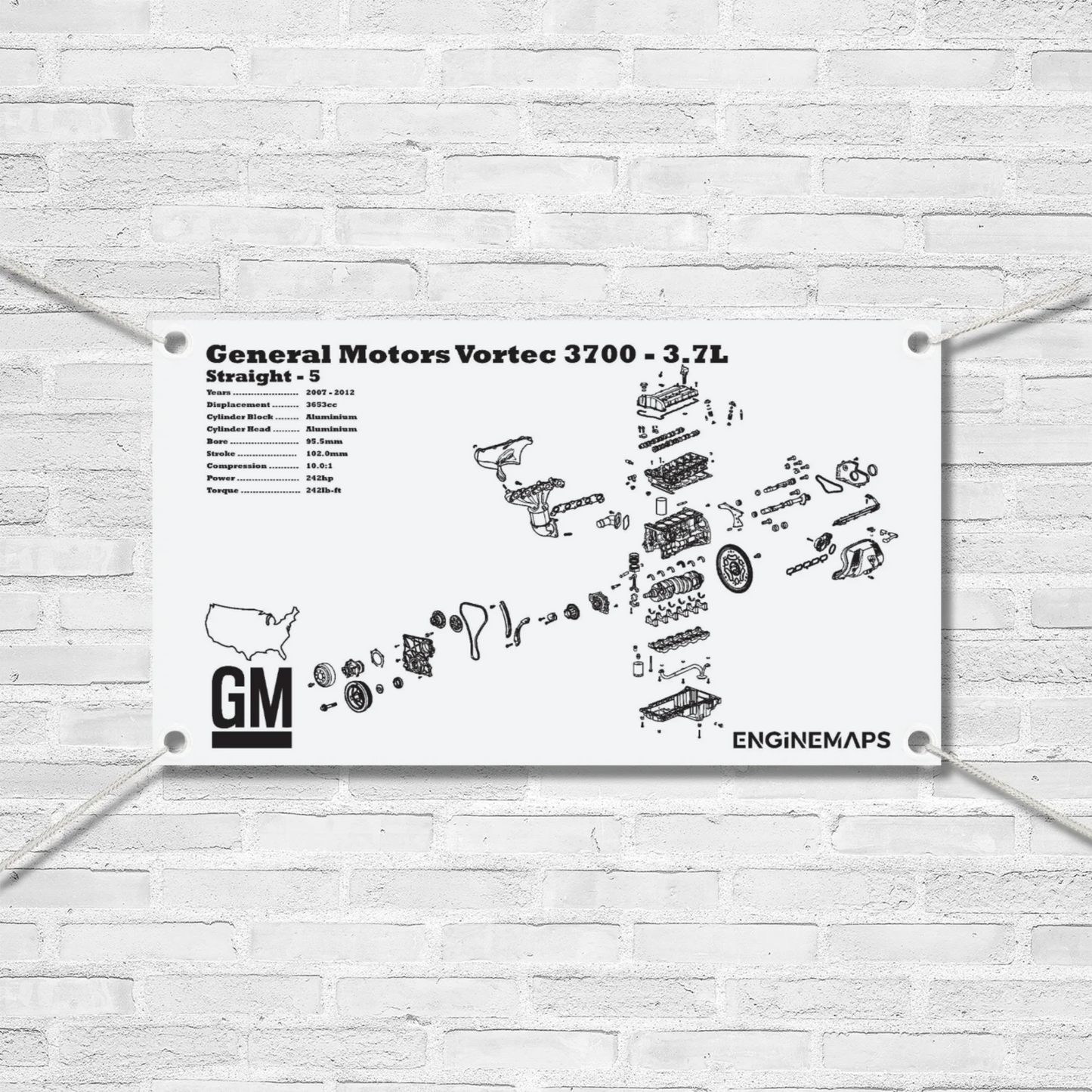 General Motors LLR Vertec 3700 3.7L Exploded View Banner