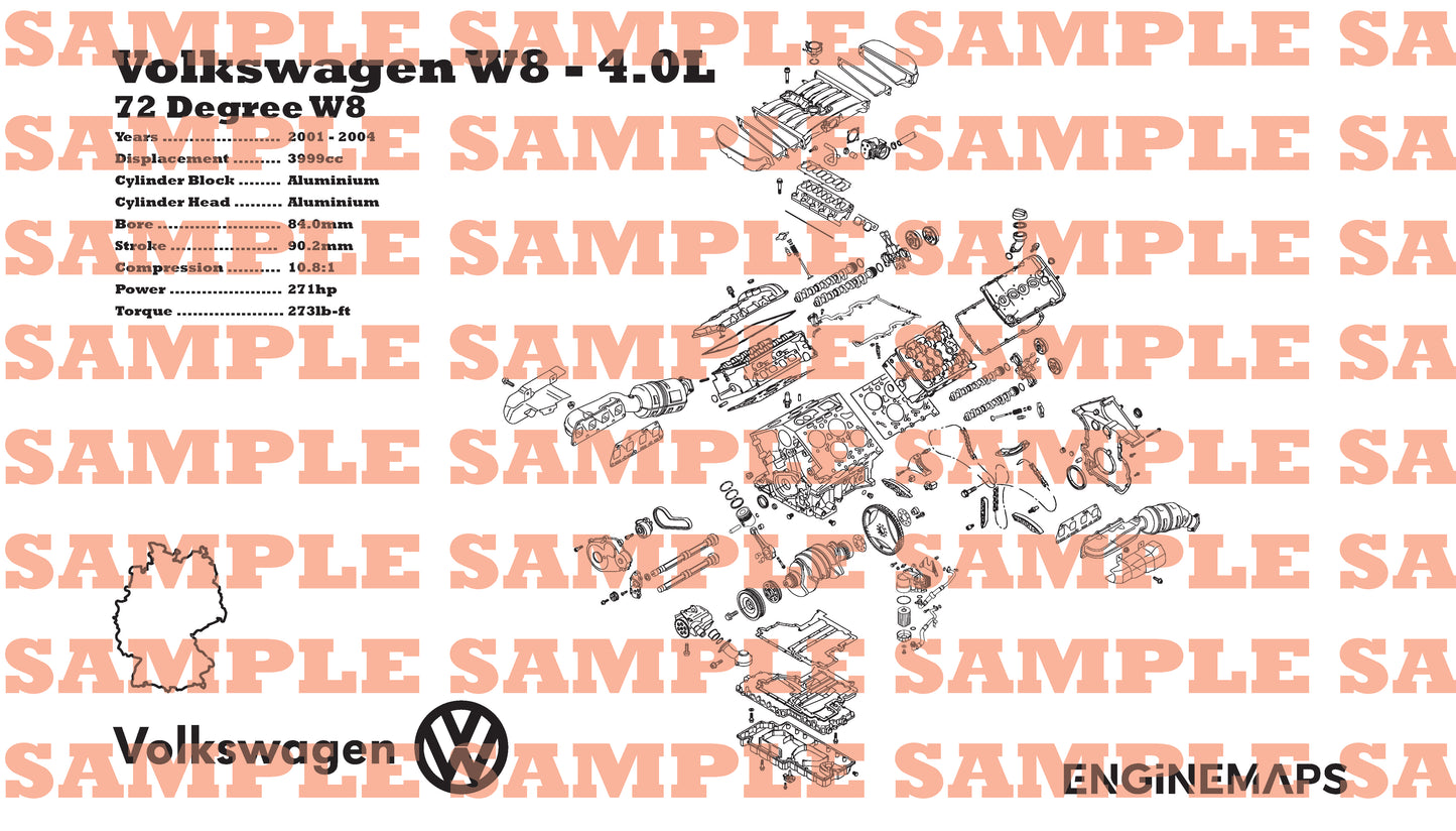 Volkswagen W8 [BDP] 4.0L Exploded View Banner