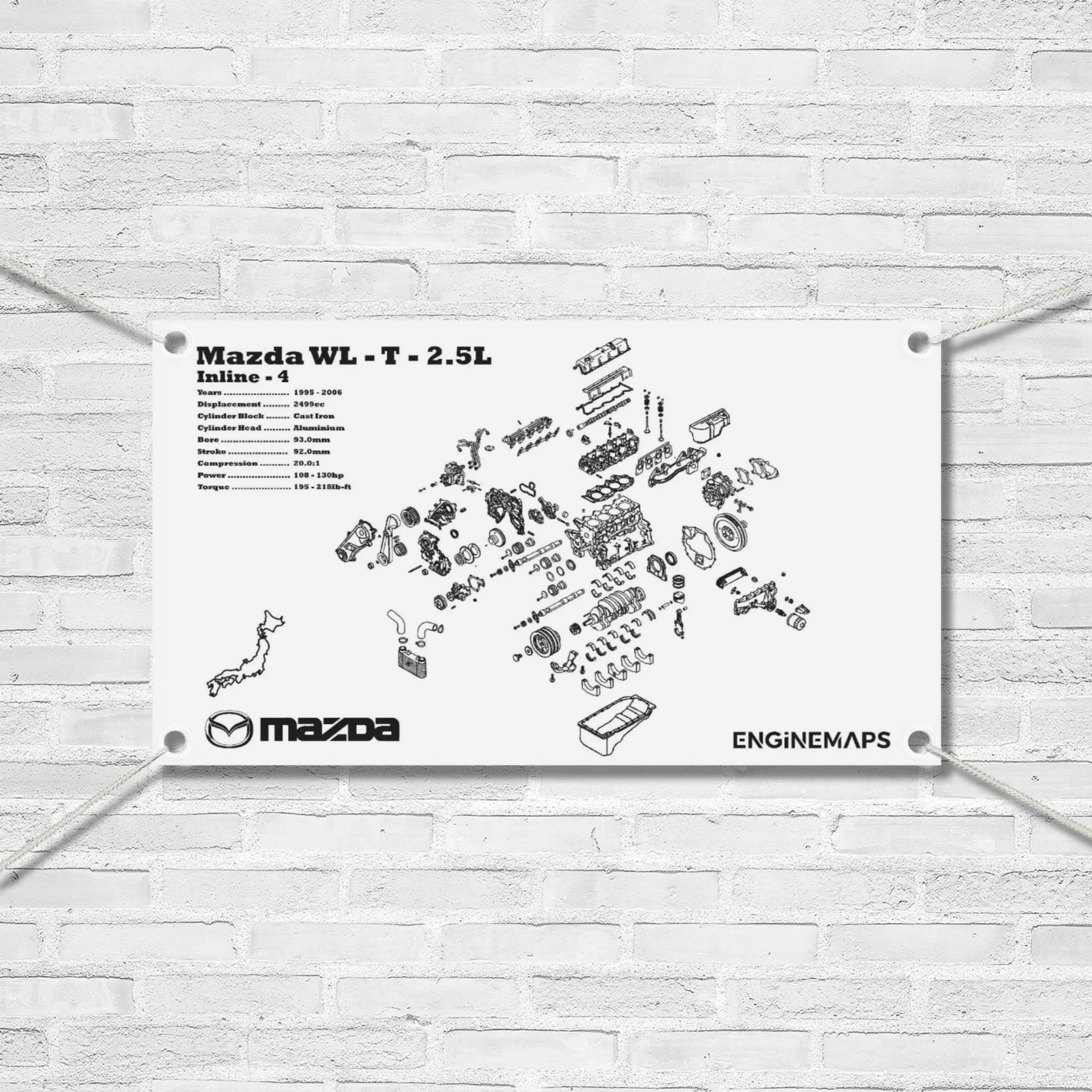 T&M  ページ Mazda WL-T 2.5L Exploded View Banner – EngineMaps