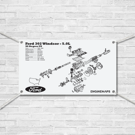Ford Windsor 302 5.0L Exploded View Banner