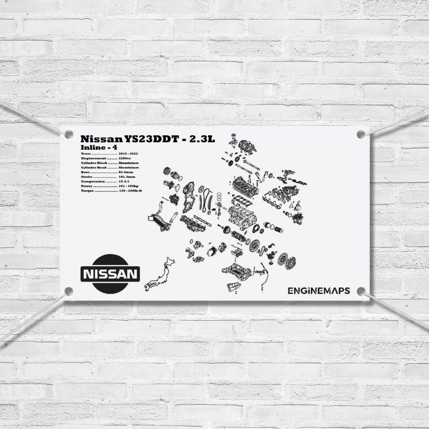 Nissan YS23DDT 2.3L (Single Turbo) Exploded View Banner