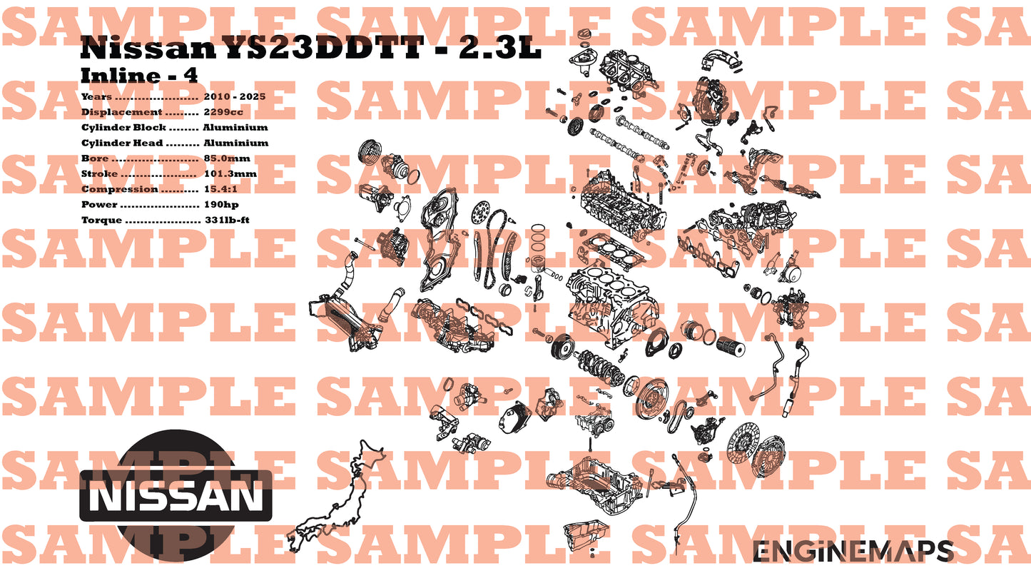 Nissan YS23DDTT 2.3L (Twin Turbo) Exploded View Banner