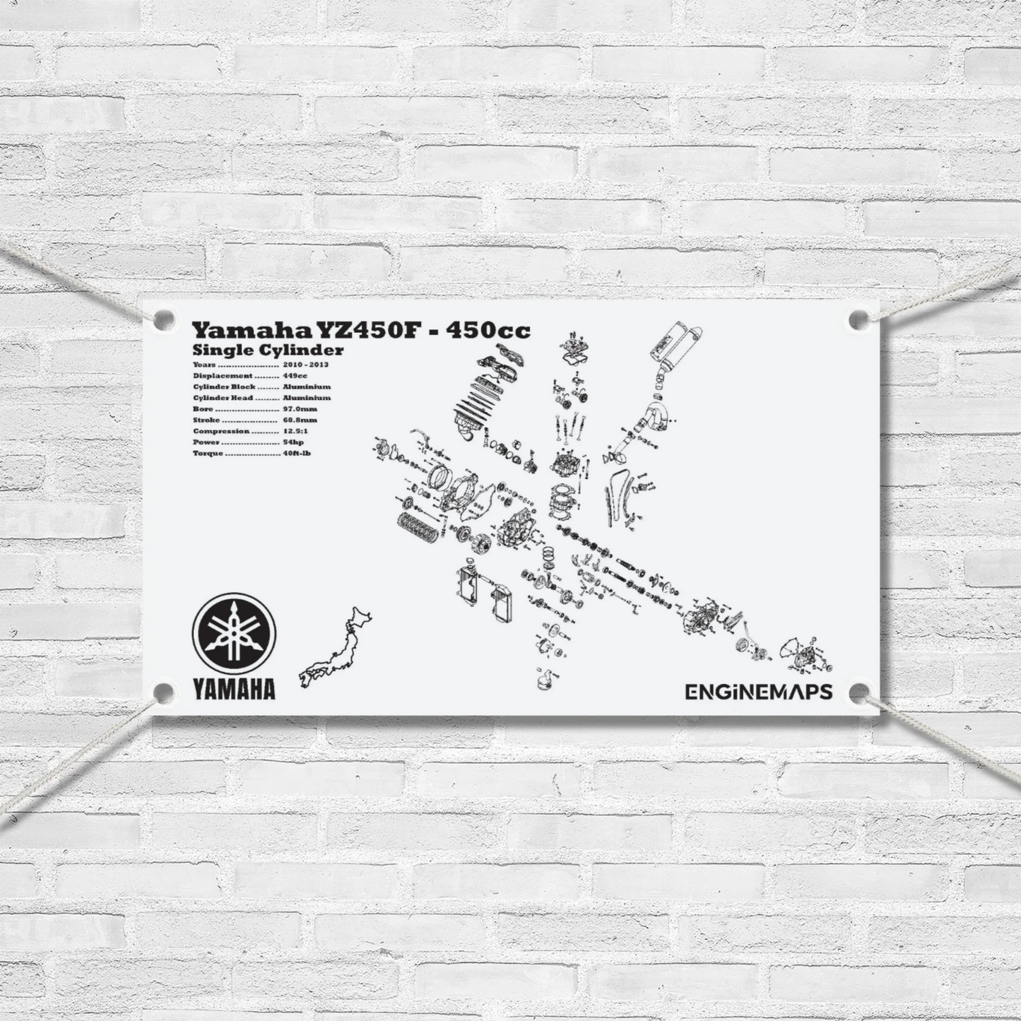 Yamaha YZ450F 450cc Exploded View Banner